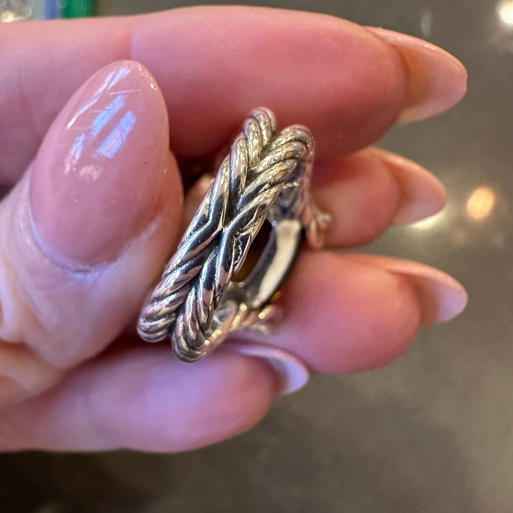 David Yurman Cushion Point Smokey Quartz size 7 ring - Picture 10 of 15